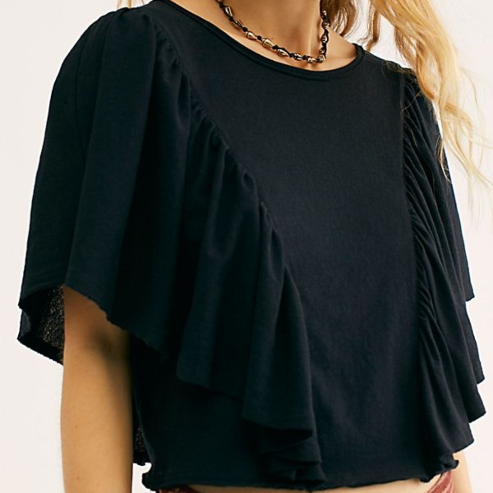 Free People Black Mayfair Top - Picture 3 of 3